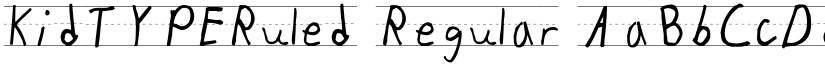 KidTYPERuled Regular font