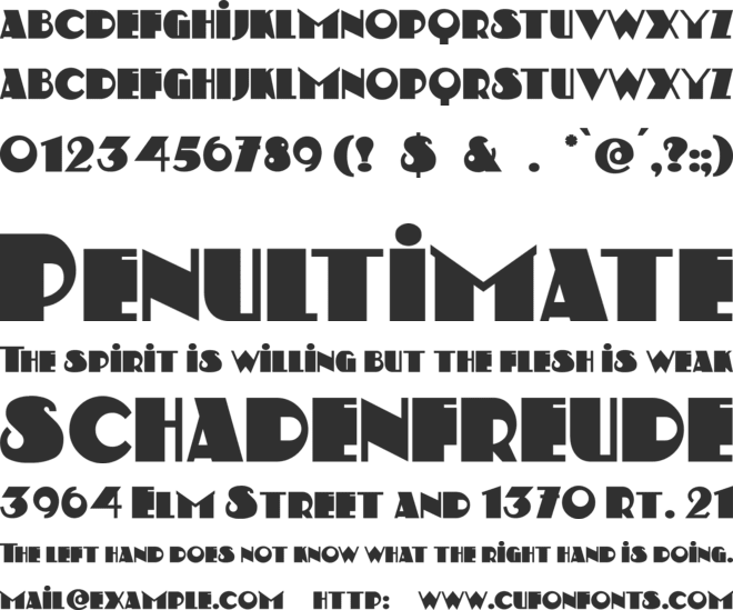 Kerfuffle font preview
