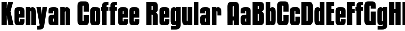 Kenyan Coffee Regular font