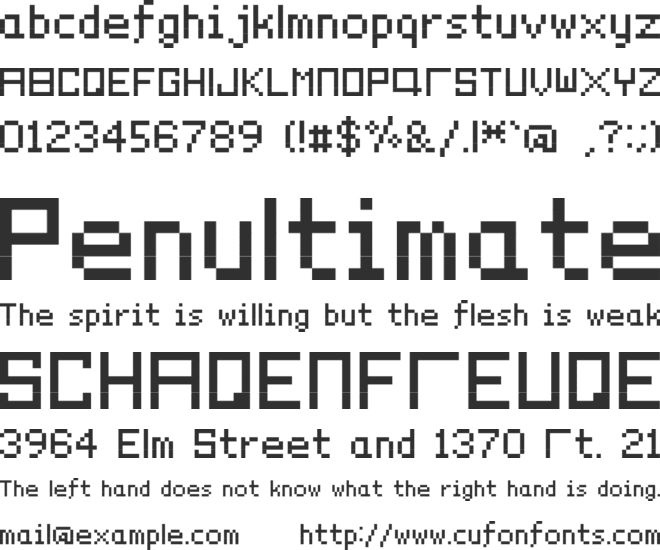 PixelYourLife font preview