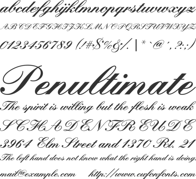 KunstlerschreibschDBol font preview