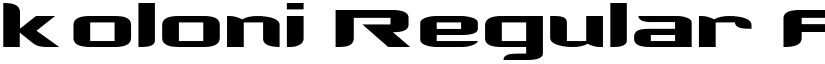koloni Regular font