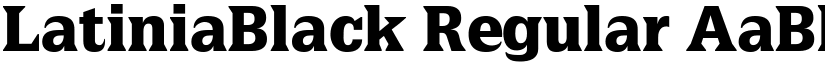 LatiniaBlack Regular font