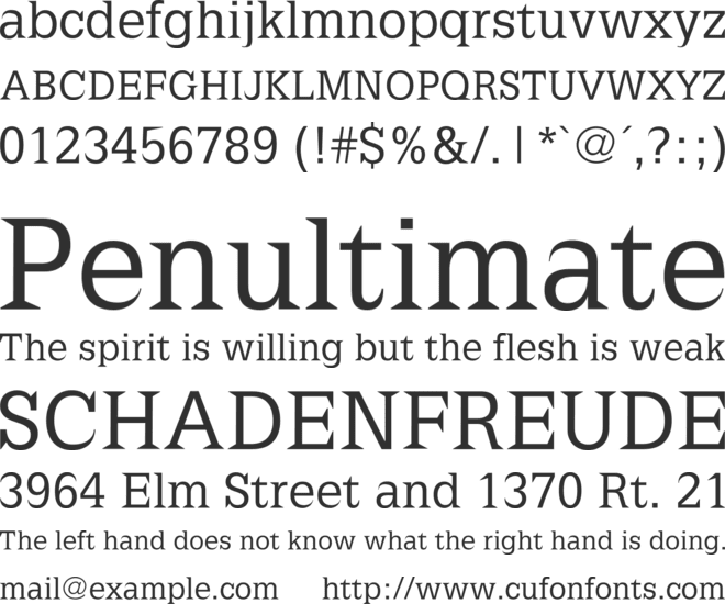 Latinia font preview