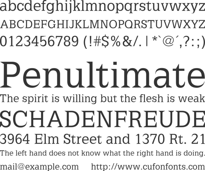 Latinia font preview