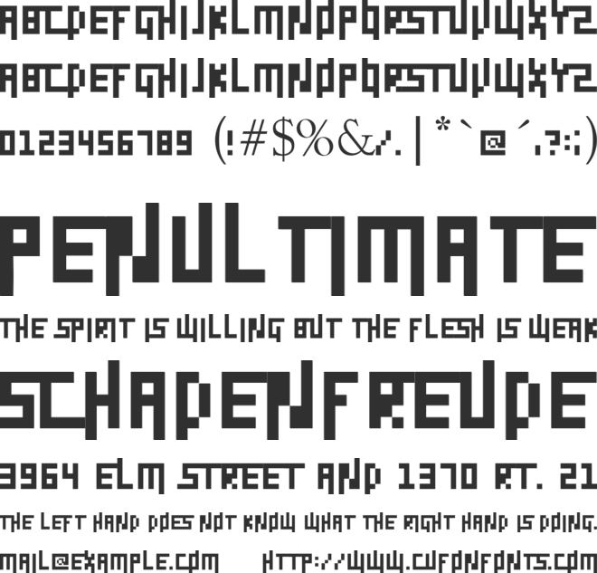 Pixel Siggy font preview