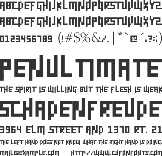 Pixel Siggy font preview