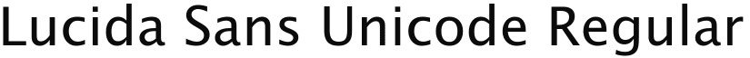 Lucida Sans Unicode Regular font