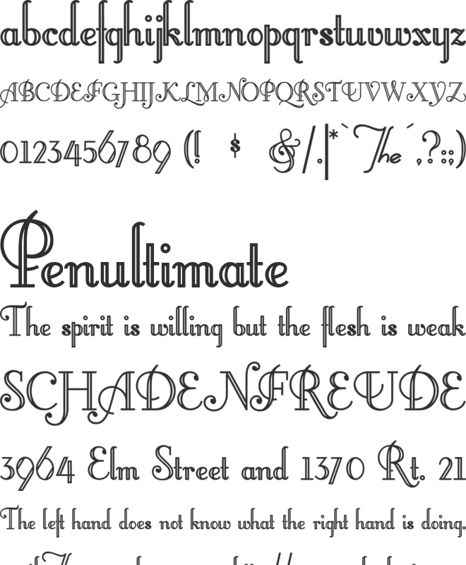 LittleLordFontleroy font preview