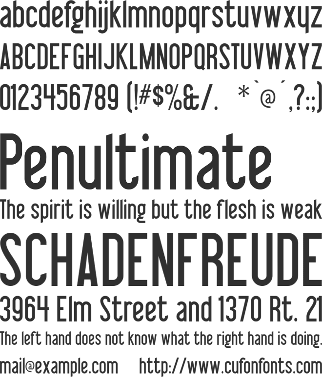 Libel Suit font preview