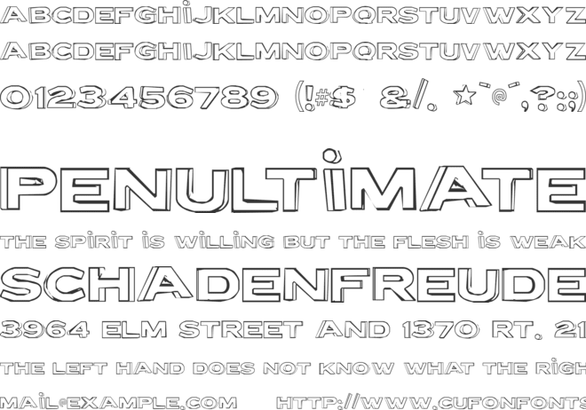 Letter Set B font preview