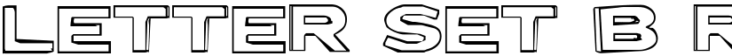 Letter Set B Regular font
