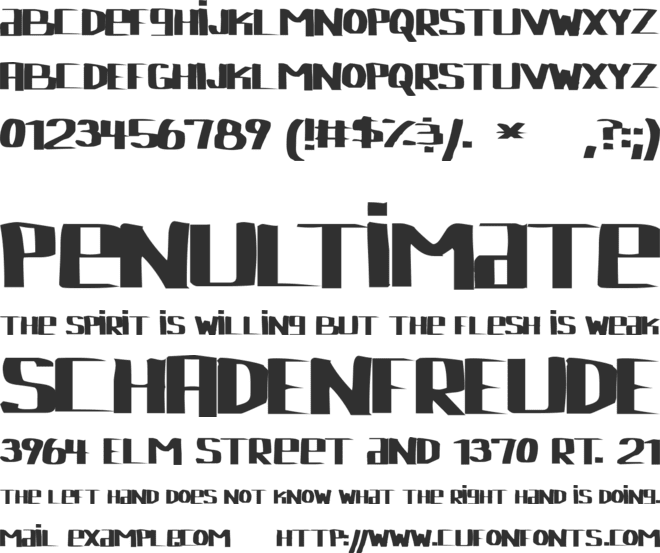 Lebowski font preview