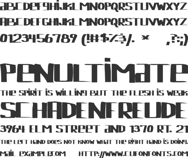 Lebowski font preview