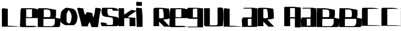 Lebowski Regular font