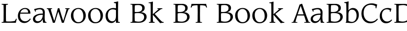 Leawood Bk BT Book font