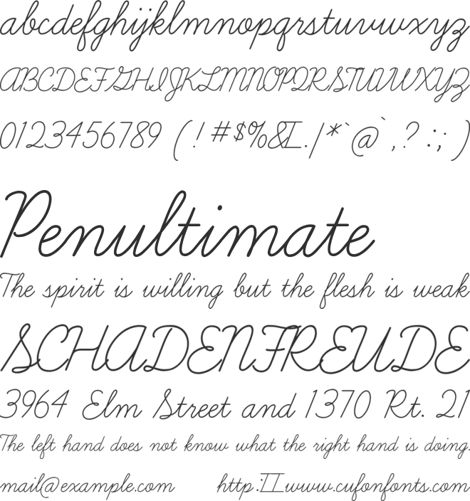 Learning Curve font preview
