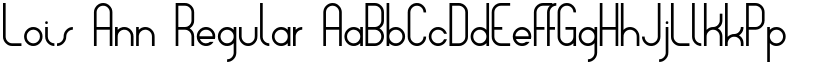 Lois Ann Regular font