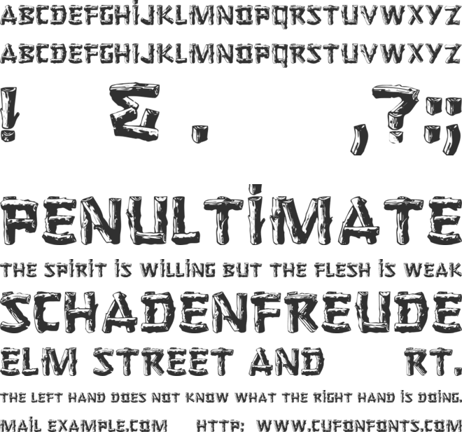 Logger font preview