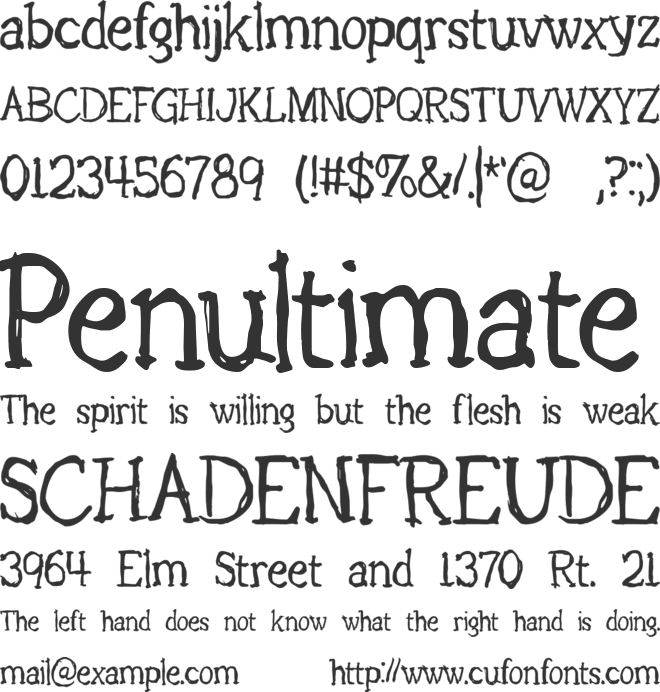 Lights Out BRK font preview