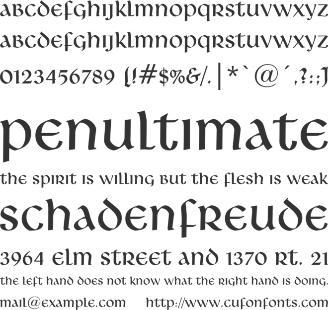 Libra BT font preview