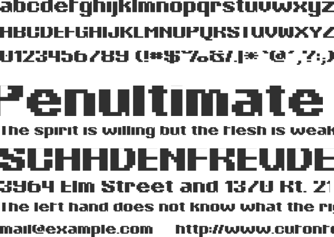 Phatone font preview