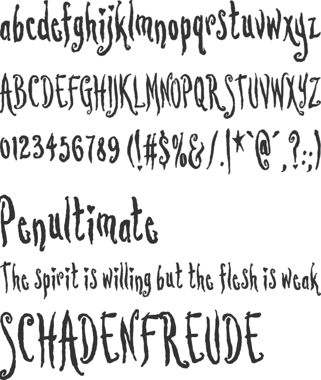 Lovesick AOE font preview