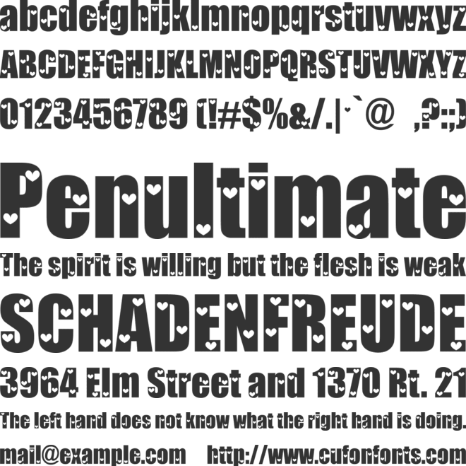 Love Letters font preview