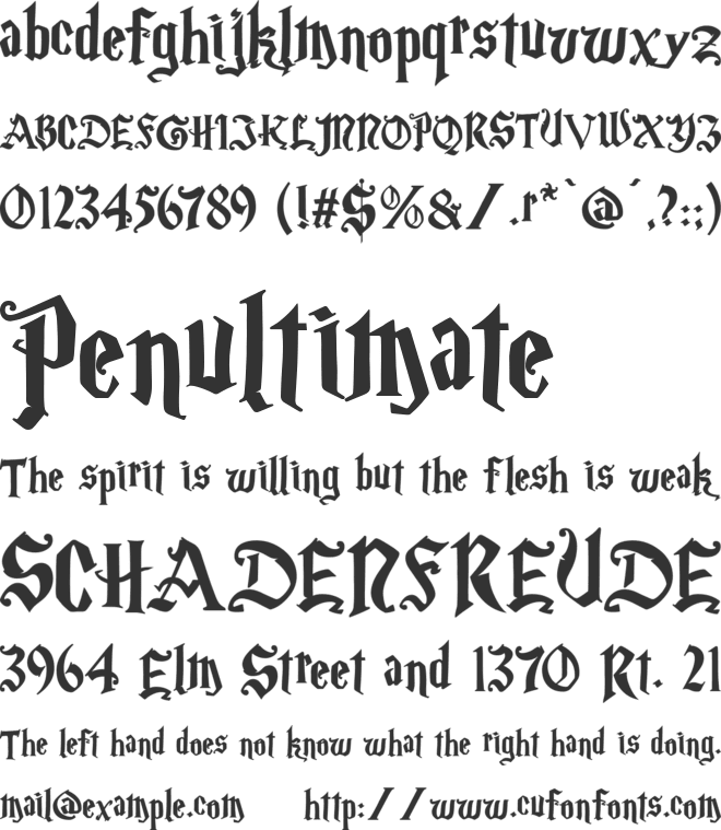 Magic School One font preview