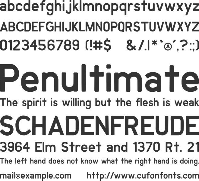 Marquee font preview