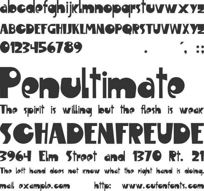 Maropawi Club font preview