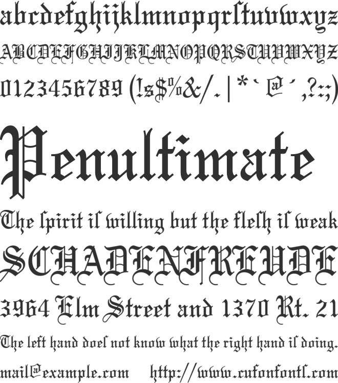 MariageD font preview