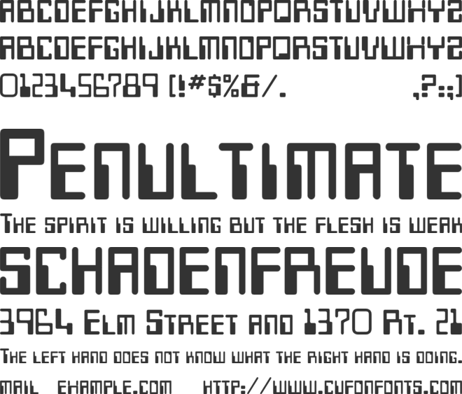 Desoto font preview