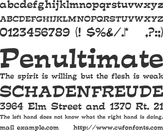 Mirisch font preview