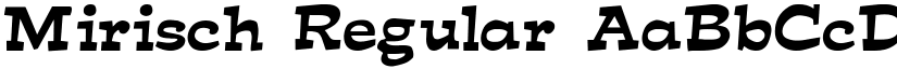 Mirisch Regular font