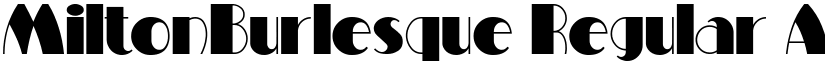 MiltonBurlesque Regular font