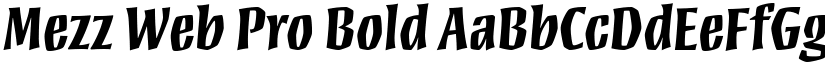 Mezz Web Pro Bold font