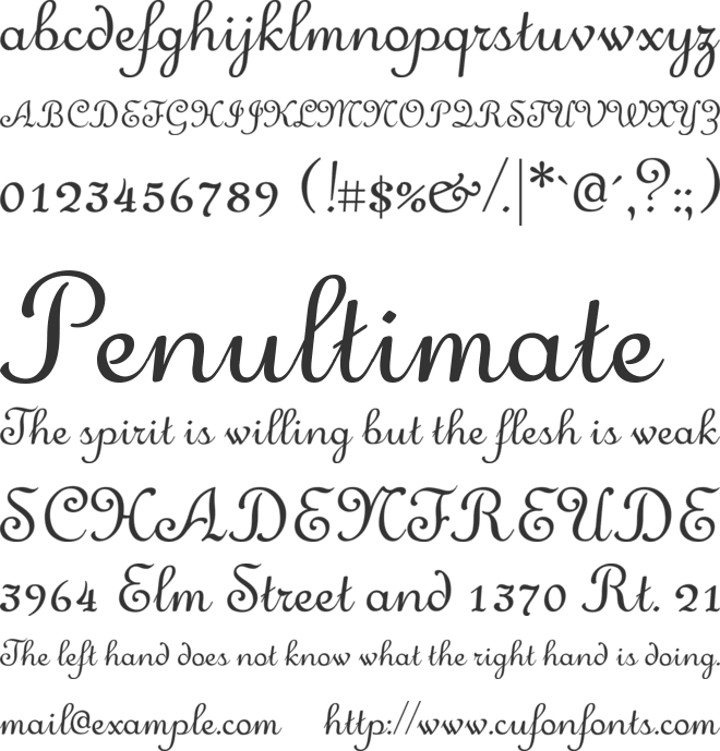Merveille font preview