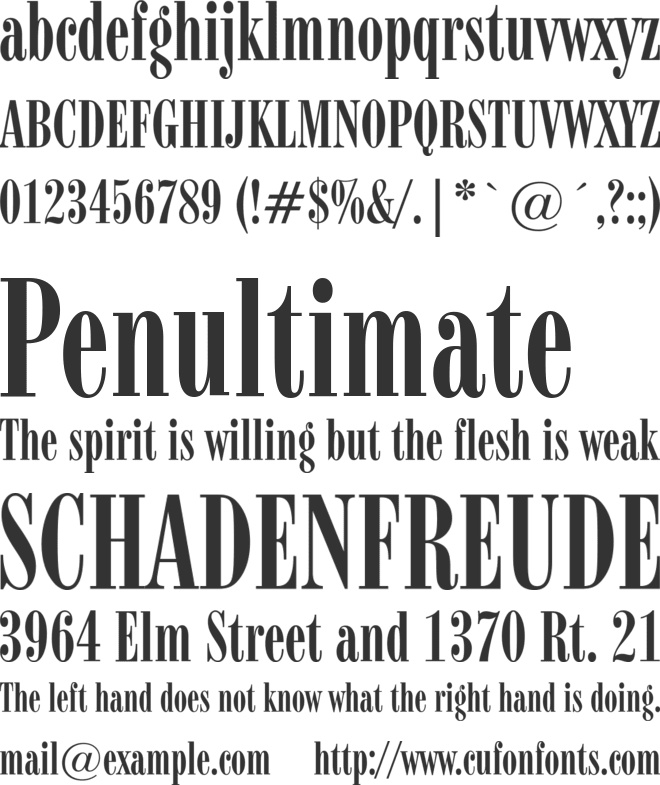 Modern735 BT font preview