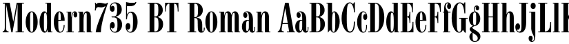 Modern735 BT Roman font