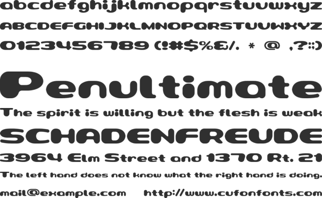 MilkyWell font preview