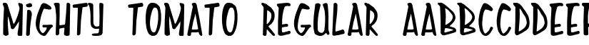 Mighty Tomato Regular font