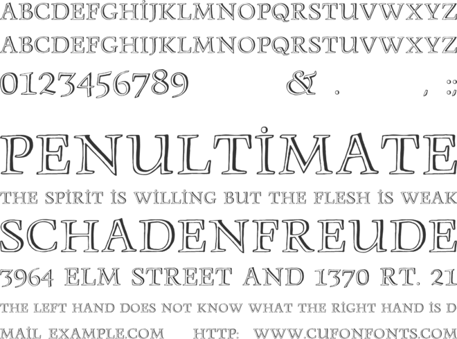 Monument font preview