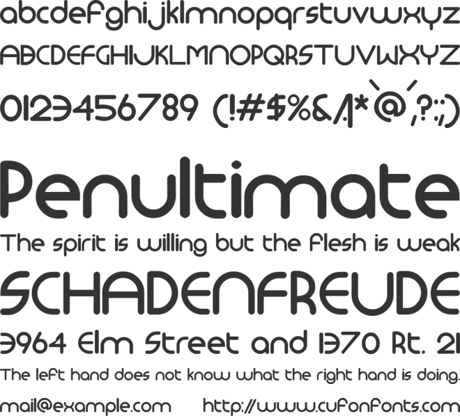 Monoglyceride font preview