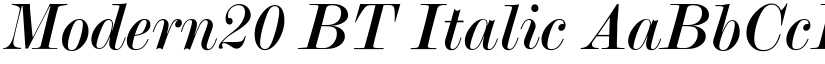 Modern20 BT Italic font