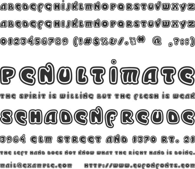 Moderno font preview