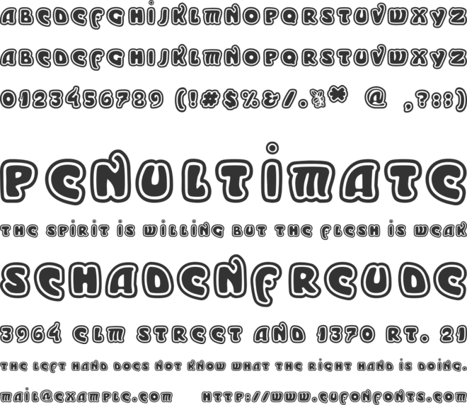 Moderno font preview