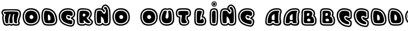Moderno Outline font