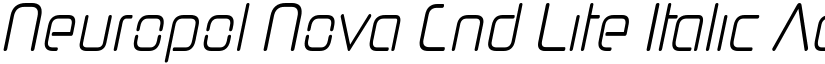 Neuropol Nova Cnd Lite Italic font