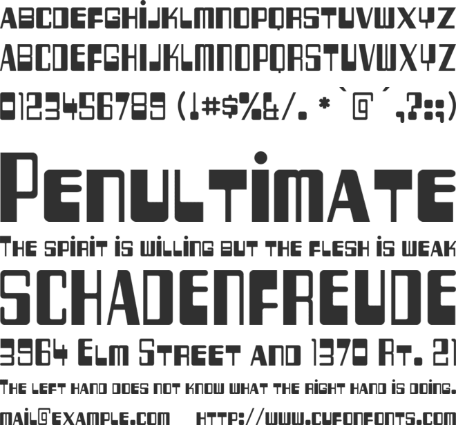 PCLifeNetone font preview